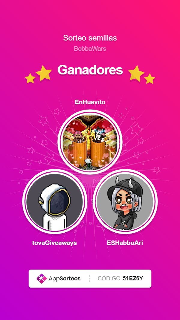 🤯Y los 3 ganadores de las 3 semillas son los siguientes, por favor escribir a nuestro DM para recibir sus premios, un agradecimiento por participar a tod@s🥳