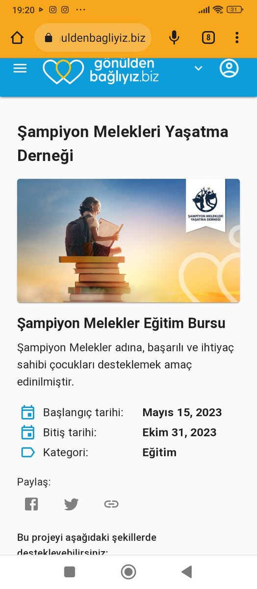 Çocuklar geleceğimiz, onları eğitmek ise geleceği şekillendirmektir. Gelin geleceğimizi birlikte şekillendirelim! 

#isiasortakdavamız
 gonuldenbagliyiz.biz/cause/145