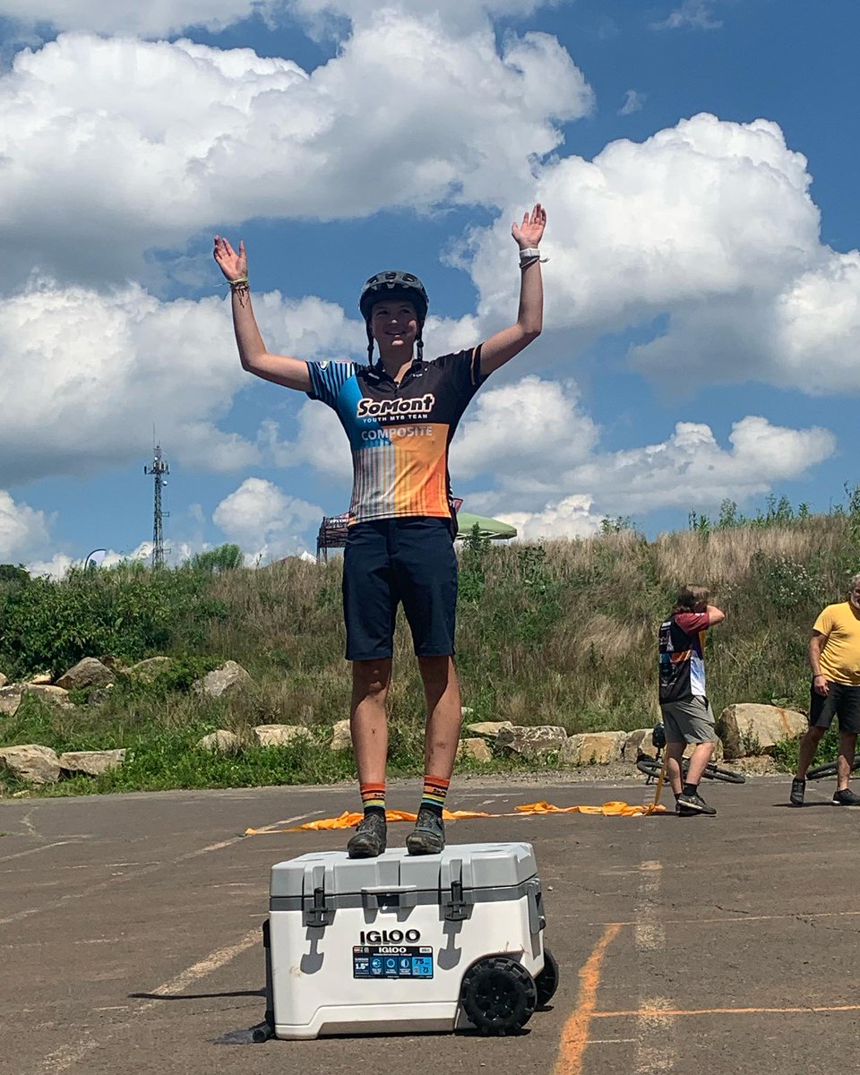 indiemtb's tweet photo. Congrats to the Girls Podium Winners at the Inaugural MTB Rider Cup!

Hey @iglooproducts , we got a lot of fun comments on our use of the cooler for the podium! Wanna be a sponsor? :) https://t.co/m9oFDokF1w