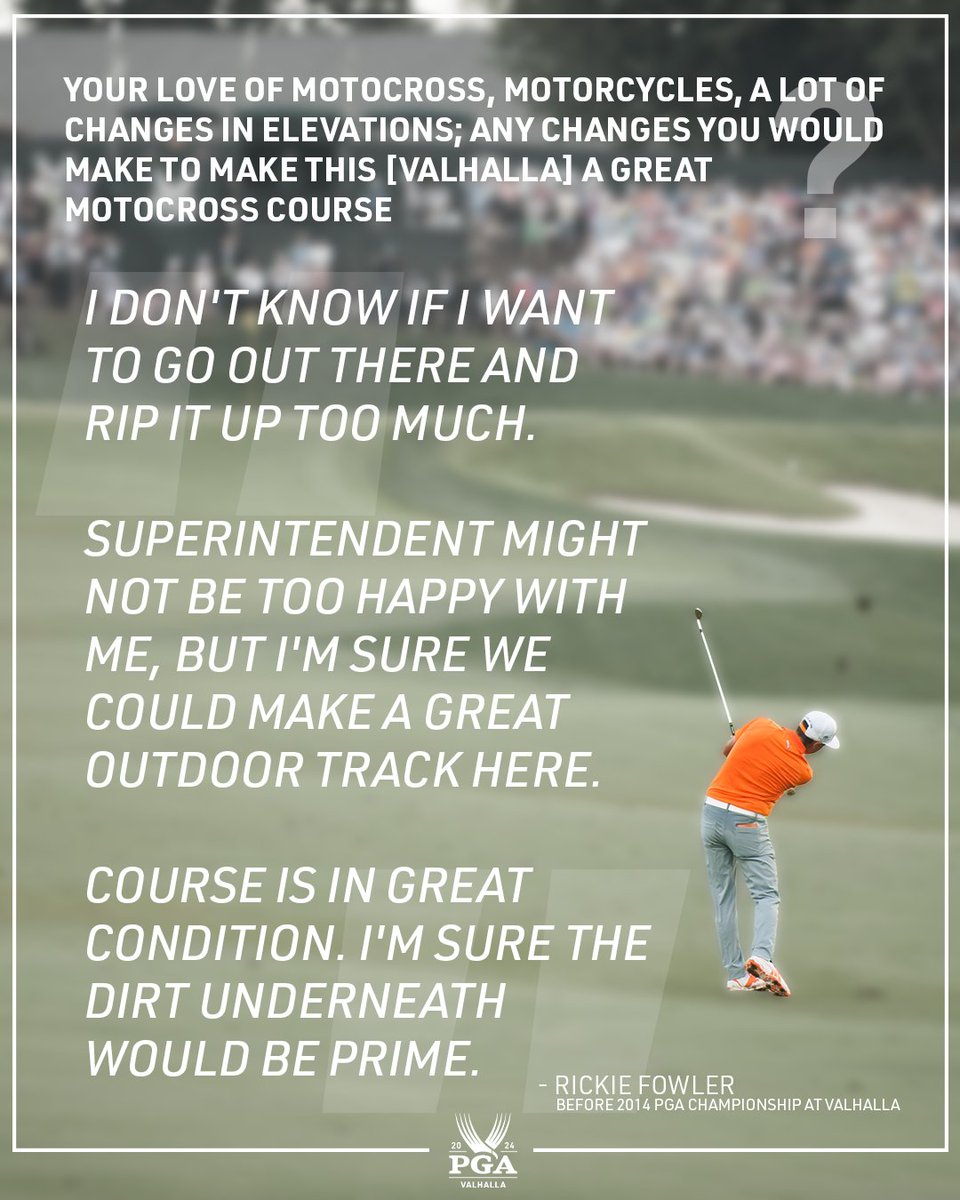 We agree with Rickie... Valhalla is much better suited for Championship Golf 😂 #PGAChamp