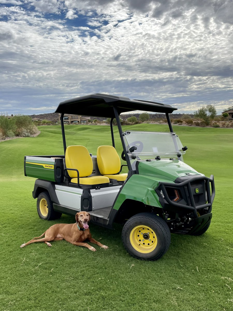 First <a href="/JohnDeere/">John Deere USA</a> GS in the wild here in AZ. Thanks to <a href="/StotzEquipment/">Stotz Equipment</a> ⛳️ 
Rhett approved 🐾✅ 
<a href="/DylanUrton/">Dylan urton</a> <a href="/TeddyStotz/">Teddy Rosztoczy</a> <a href="/Troon/">Troon</a> <a href="/DogsOfTurf/">Dogs Of Turf</a>