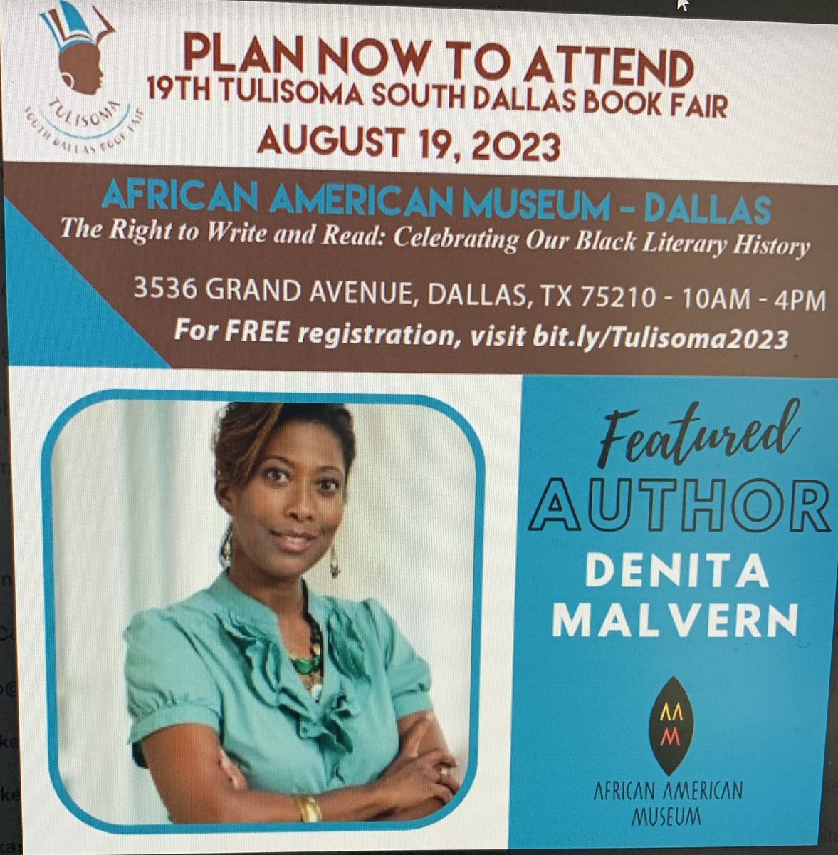 Join us for this year’s Tulisoma South Dallas Book Fair.