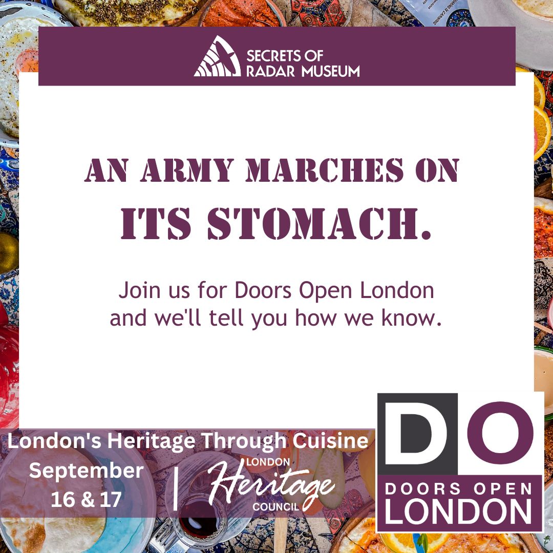 secretsofradar's tweet photo. Napoleon Bonaparte is credited with saying that " an army marches on its stomach."  We have a lot of stories that prove it to be true and we can't wait to share our faves this coming Doors Open.  #ldnmuse #ldnont #culture #heritage #museums https://t.co/qHNpE4iUfm