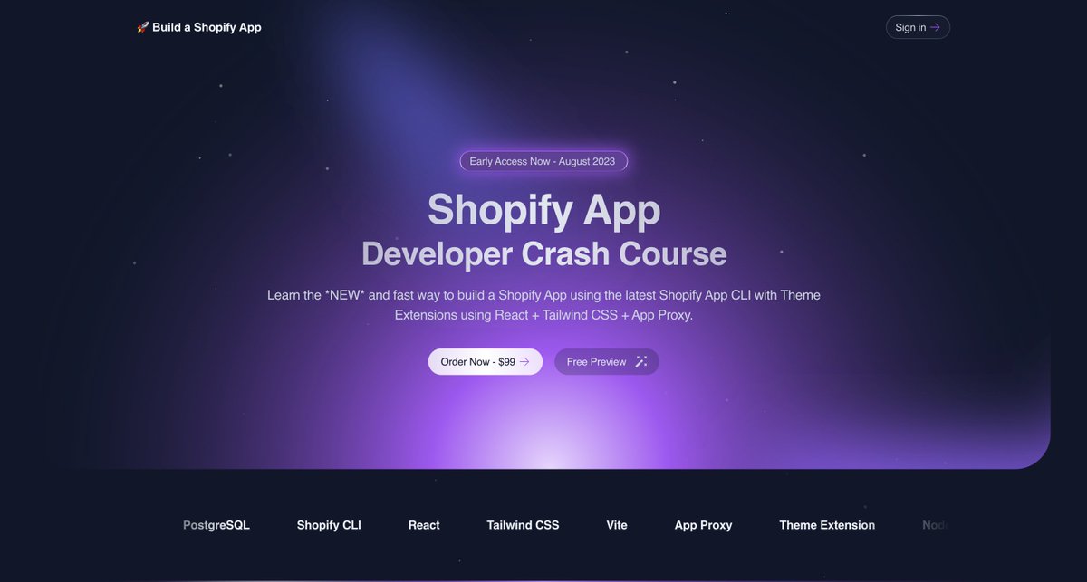 iskurbanov's tweet image. Building a SaaS? Shopify Apps are a great way to start.

Less than 2 hours to build a full-stack app. 

Early bird pricing ends today! ⏰

buildnextshop.com/shopify-theme-…