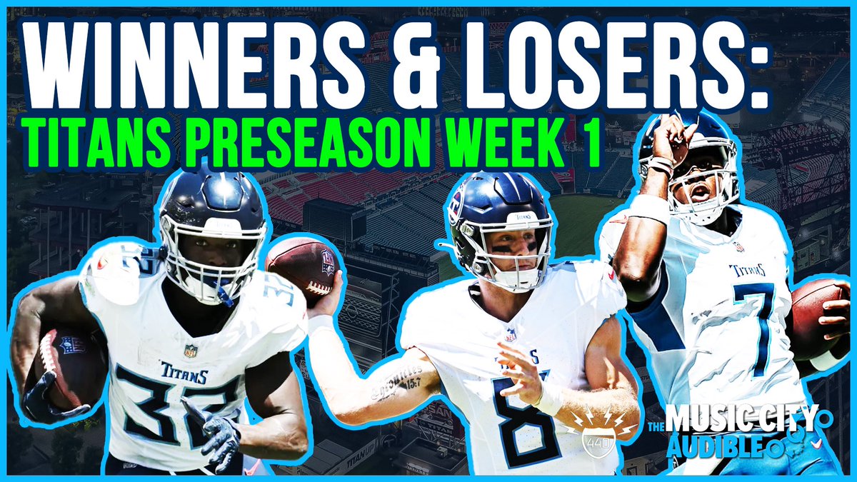 NEW PODCAST: Winners and Losers from #Titans preseason Week 1 game, including lots of talk about the QB competition, offensive line, Tajae Spears, defensive standouts, the kickers, and more! 🎧 podcasts.apple.com/us/podcast/mus… 📺 youtu.be/0iHwlLC0wZ4
