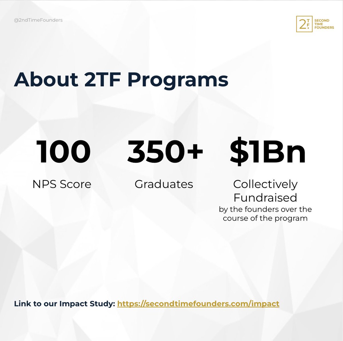2ndTimeFounders's tweet photo. Join the exclusive 2TF Leadership Forum cohort for founders! High-performing peers, expert support from world-class coaches, and more. Unlock leadership strategies, tackle startup challenges, and connect with founders! Apply now https://t.co/RSi8sZp85h #2TFForum #Leadership https://t.co/JKLFOouY6Q