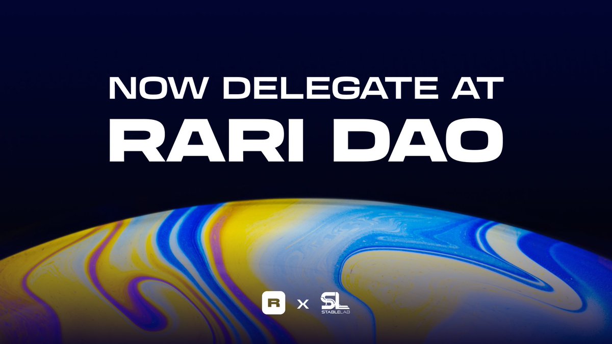 StableLab's tweet photo. We've joined the RARI DAO as a delegate, contributing to the ongoing decentralization of the @rarible protocol alongside the @rarifoundation ⭐✨⭐✨

why we joined 👇 https://t.co/L1Njbw8UZl