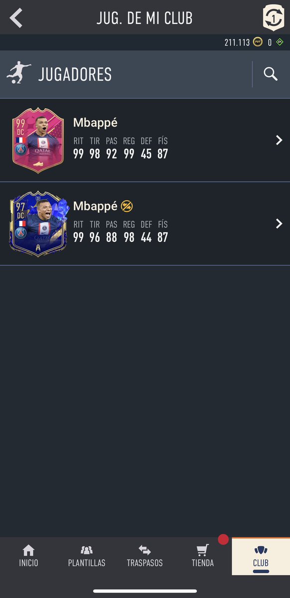DavidSalazr's tweet photo. @FIFA22_INFO Two Mbappe 🥹 https://t.co/FCzqebgMRv