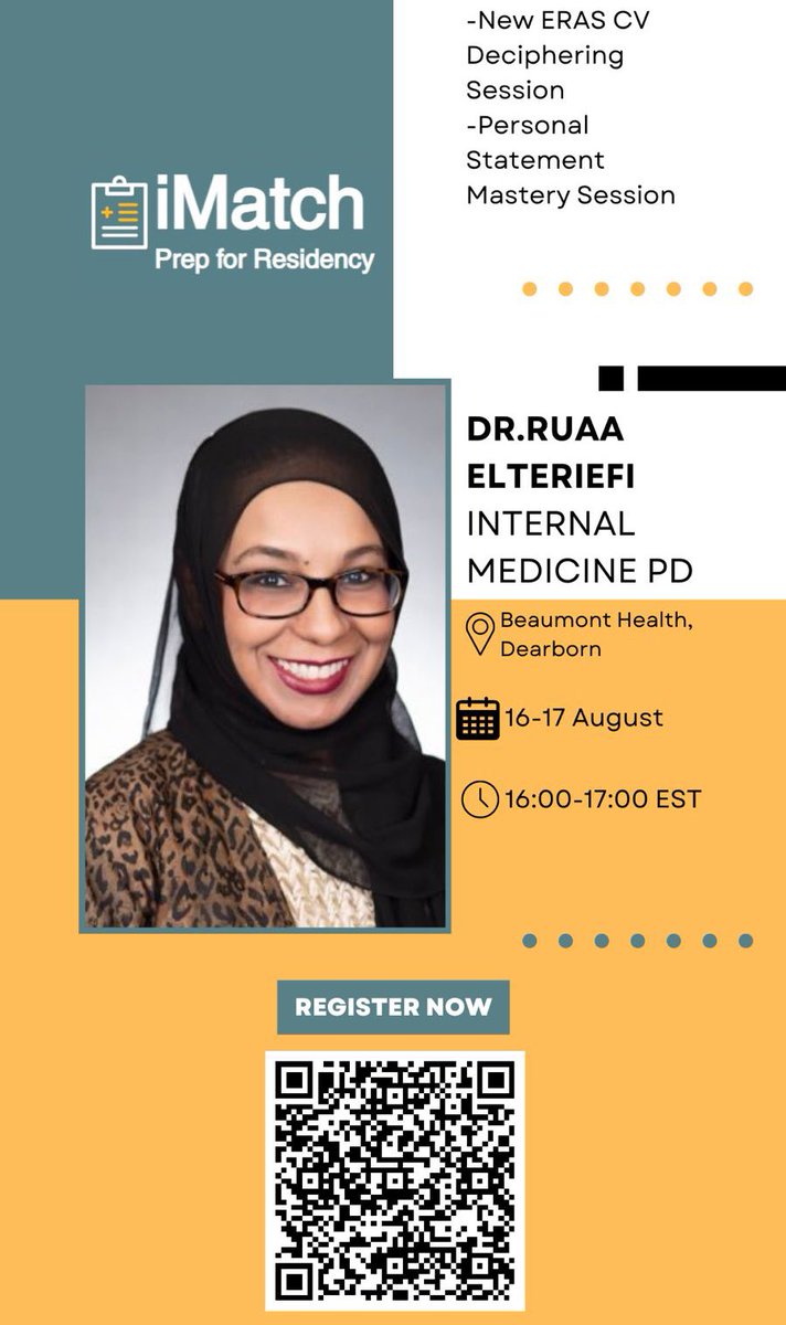 Free webinar, new ERAS CV discussion, please register for link #Match2024 #IMG #unmatched #MedTwitter 
docs.google.com/forms/d/e/1FAI…