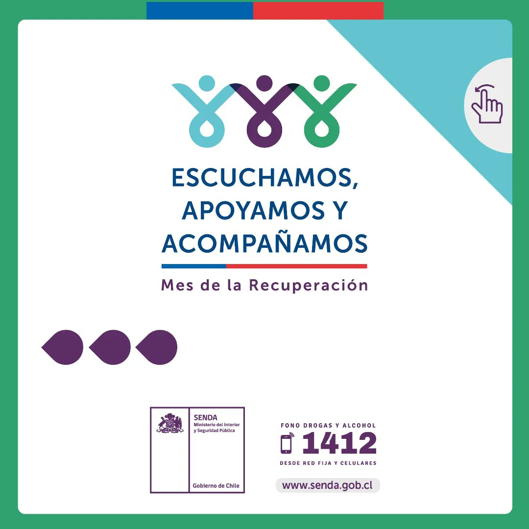 SENDAElQuisco's tweet photo. Agosto #MesDeLaRecuperación del consumo de alcohol y otras drogas, los invitamos a ser agentes colaborativos del proceso que enfrentan las personas con consumo problemático de sustancias. 
Escuchemos, apoyemos y acompañemos a quienes han decidido el camino hacia la recuperación. https://t.co/P1BhM7jzbv