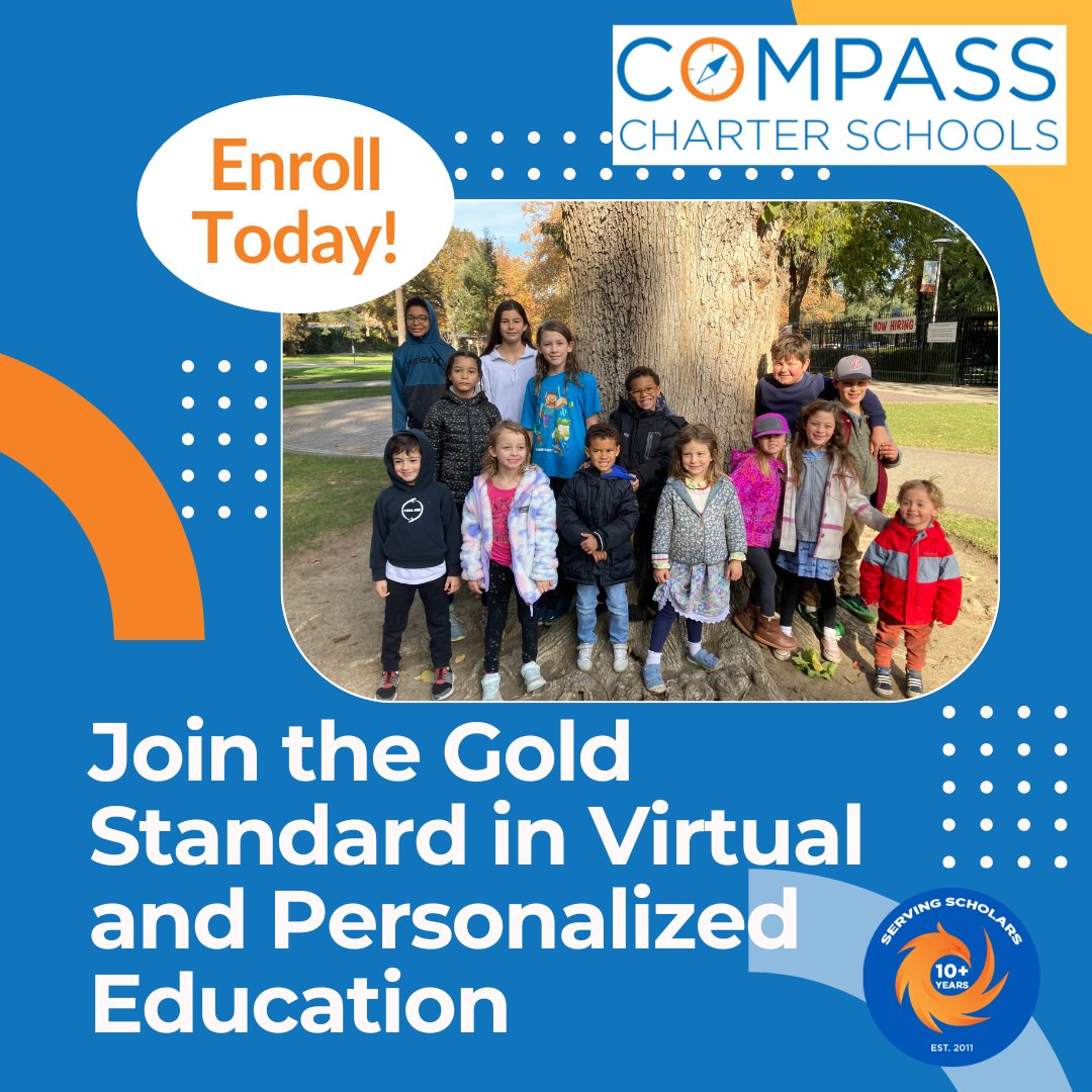 We are still enrolling! Join the #CompassFamily today! compasscharters.org/enrollment/enr… #EnrollToday #MondayMotivation #ChooseCompass #GoldStandard #VirtualLearning #ScholarsFirst #CompassExperience #OnlineLearning