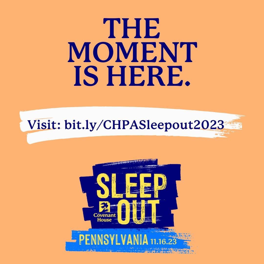 Will you Sleep Out to #EndYouthHomelessness on November 16? - By giving up your bed for one night, you can ensure that youth facing homelessness will sleep safely at #CovenantHousePA. 

To learn more, visit: bit.ly/CHPASleepout20… or email: ocohen@covenanthousepa.org.