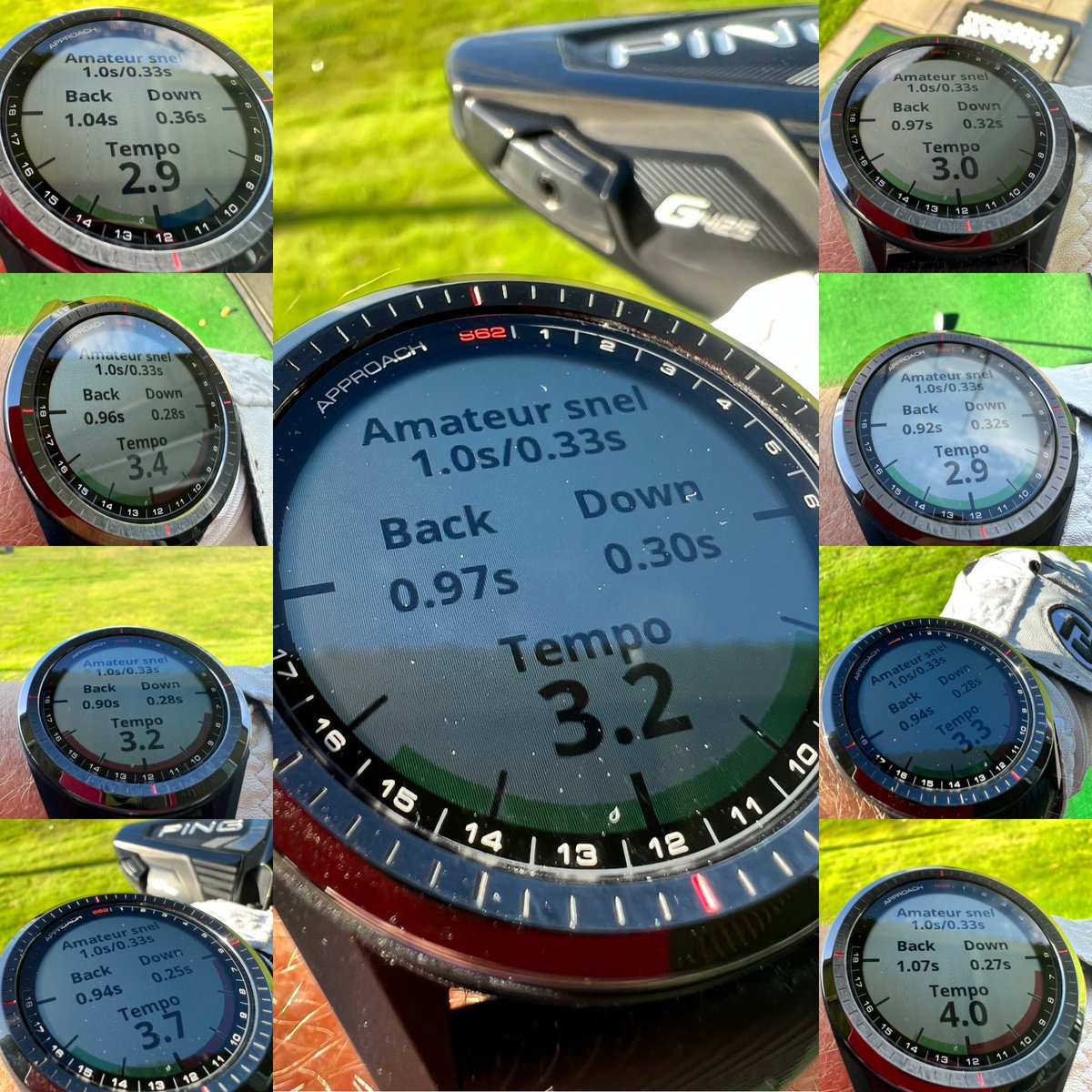 HenkBrandsma1's tweet photo. Ik ging nog even oefenen om het ideale swing tempo te kunnen bereiken (èn goed te slaan). #dutchiesplayinggolf 🏌🏼#Garmin #beatyesterday #ApproachS62 @GarminGolf https://t.co/XeQyo5SJqc