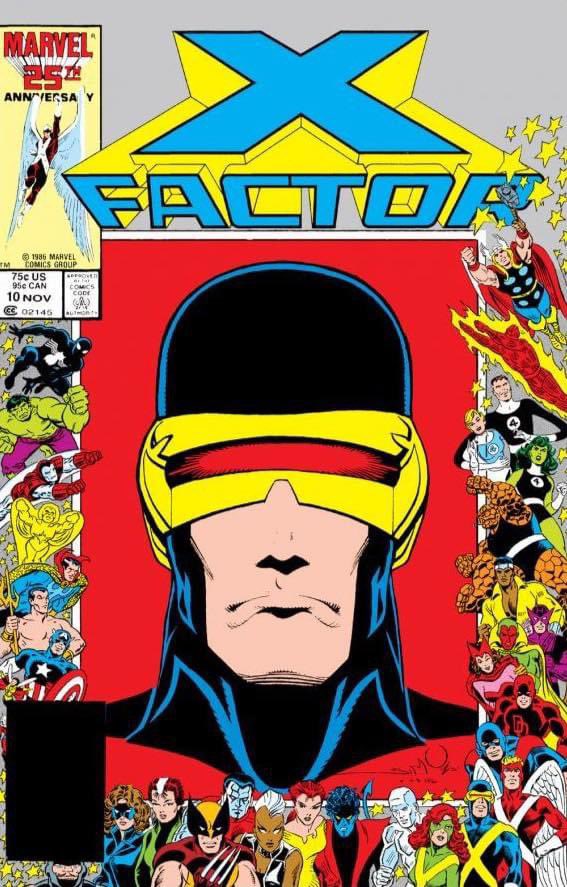 RackSpinner's tweet photo. Powerful Portraits on Marvel’s 25th! THE SPINNER RACK, August 13, 1986! 1/2 https://t.co/DWS5kA3nXg