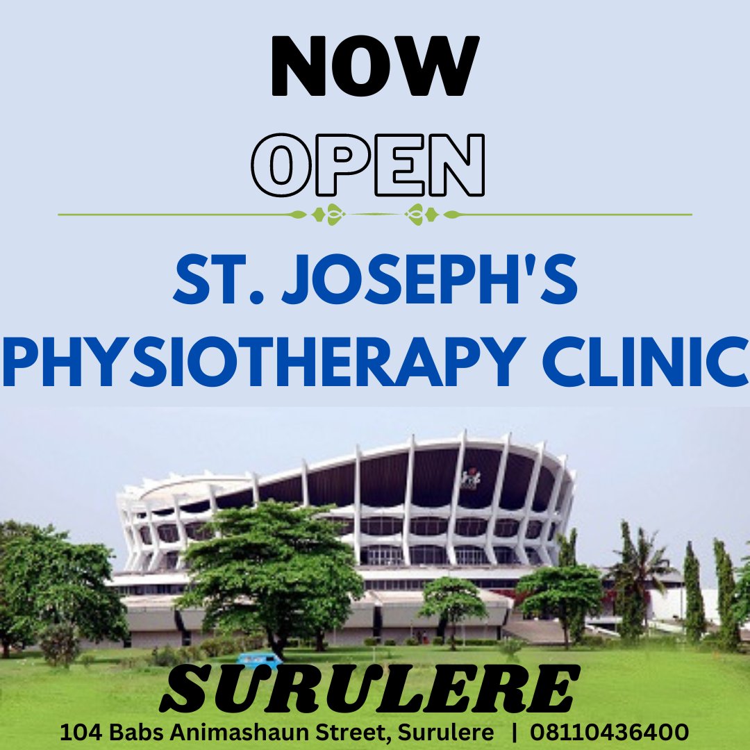 We're Now In Surulere!!!
#physiotherapist #physiotherapyclinic