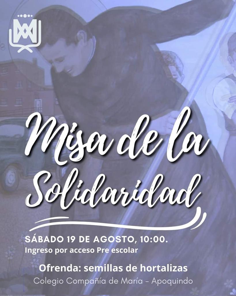 Con mucha alegría, los invitamos a celebrar una nueva Eucaristía Comunitaria.
Sábado 19 de agosto, a las 10:00.