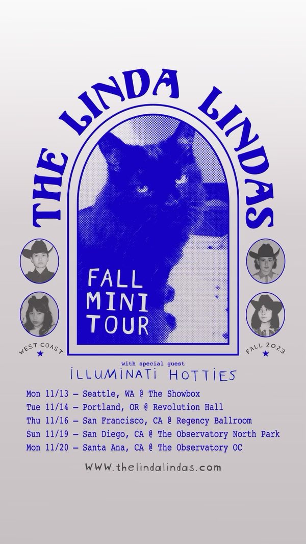 sneaking one more tour into 2023 🔺 ecstatic that i’ll be opening for <a href="/thelindalindas/">The Linda Lindas</a> on the west coast!! see ya in november 🔺🔺🔺

photo: <a href="/lee_dubin/">lee</a>