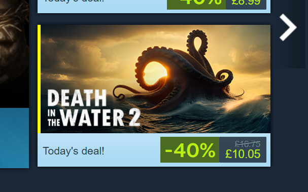 Today's Steam Deal - Death in the Water 2 is 40% off
store.steampowered.com/app/1338840/De…