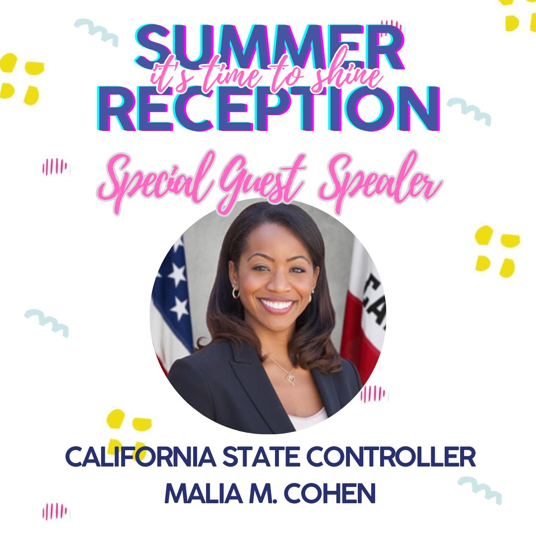 Announcement! We are thrilled State Controller <a href="/MaliaCohen/">Malia Cohen 郭嫻</a>  will be joining us on tonight! Grab your ticket and we will see you there! cawomenlead.org/2023summerrece…