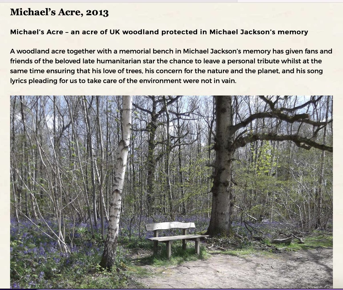 If anyone does visit - Please take photos and tweet them please !! michaeljacksonslegacy.org/projects/micha… We should do more of this all over the world to honor #MichaelJackson environmental concerns.!