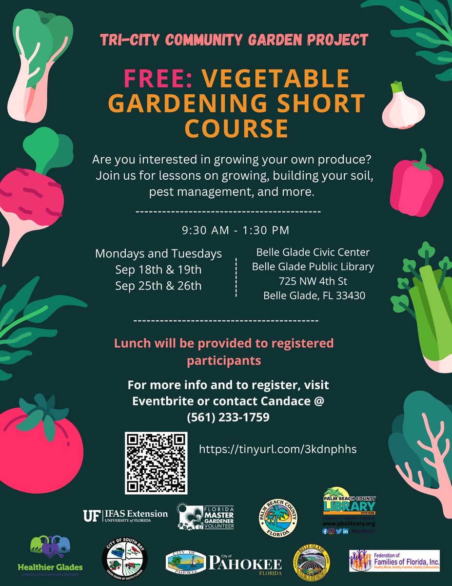 Are you interested in growing your own produce? Join Cooperative Extension for lessons on growing, building your soil, pest management, and more.

Learn more: discover.pbcgov.org/Lists/Newsroom…