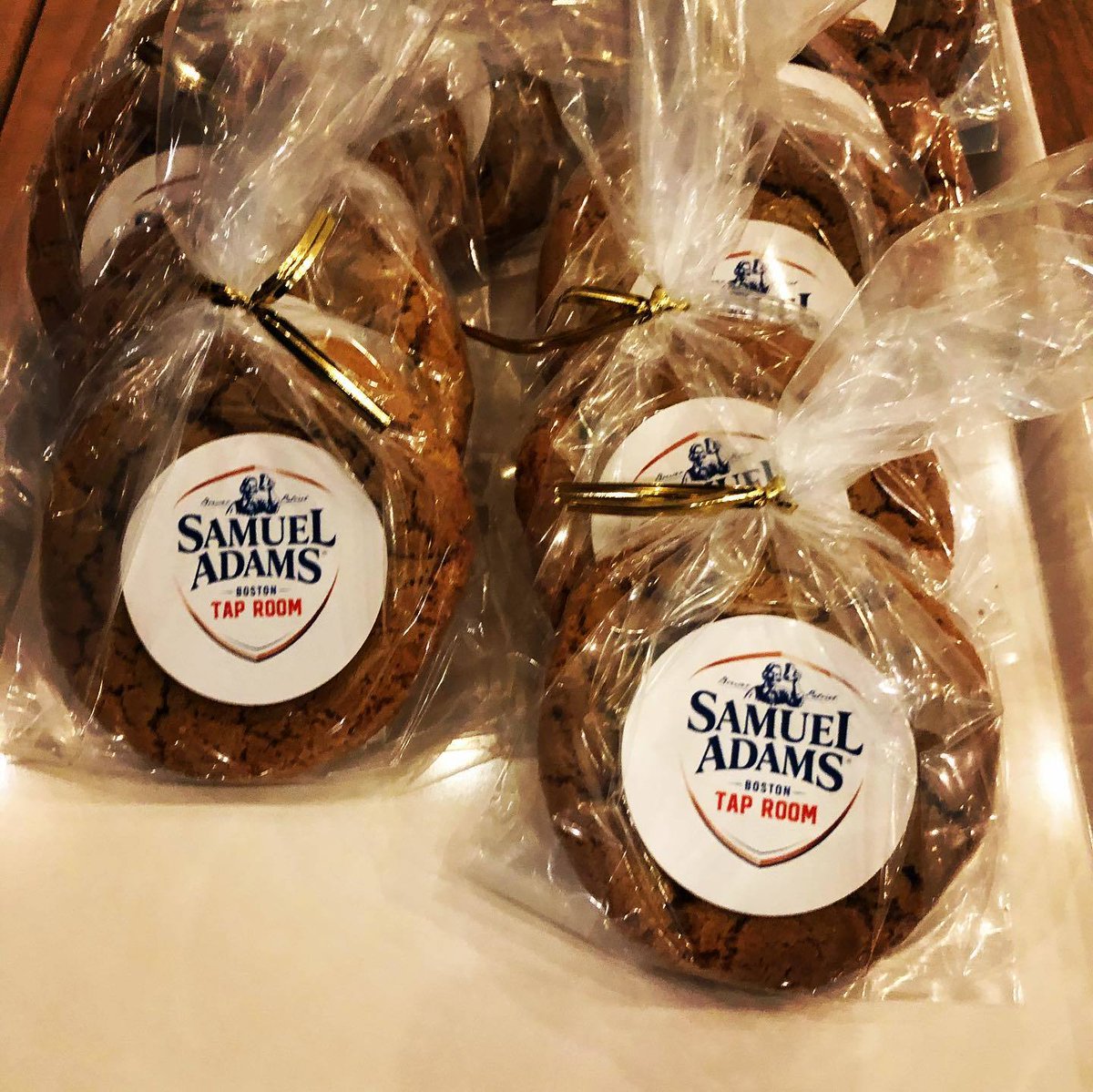 This weeks #MadeForYouMonday is from the Sam Adams Boston Taproom opening. We would rather give you a tasty cookie with your logo on the packaging than a "Just OK" cookie decorated with your logo. . Get in touch for your next special event