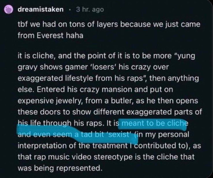 SNAKEBABY_'s tweet photo. dream stans, dream literally confirmed that it was meant to be sexist, how are you gonna defend this garbage human being now? https://t.co/Vc35T8O1bu