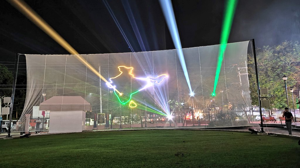 On the eve of Independence Day of INDIA🇮🇳, Prof. (Dr) Manik Saha, Hon'ble Chief Minister of Tripura inaugurated Laser Show at Albert Ekka War Memorial, Agartala in presence of other dignitaries.