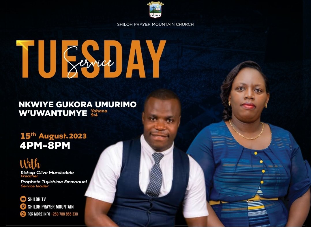 prayer_shiloh's tweet photo. Bishop Olive arabarariste mumateraniro y'ejo kumugoroba adasanzwe azatangira 5:00 PM, kandi azaba ari LIVE @ShilohTv1 https://t.co/xBRmHYLhbh