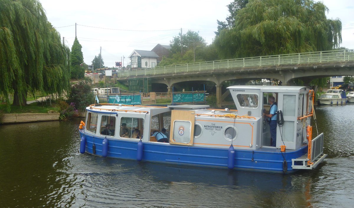 rotarytonbridge's tweet photo. The first of 5 boat trips sponsored by @rotarytonbridge  took place today when a party from #ScottsProjectTrust boarded the cruiser operated by #KingfisherMedwayTrust from the mooring at #Wateringbury marina. Based in #Tonbridge, Scotts supports adults with learning disabilities. https://t.co/uEA8FIqw5v