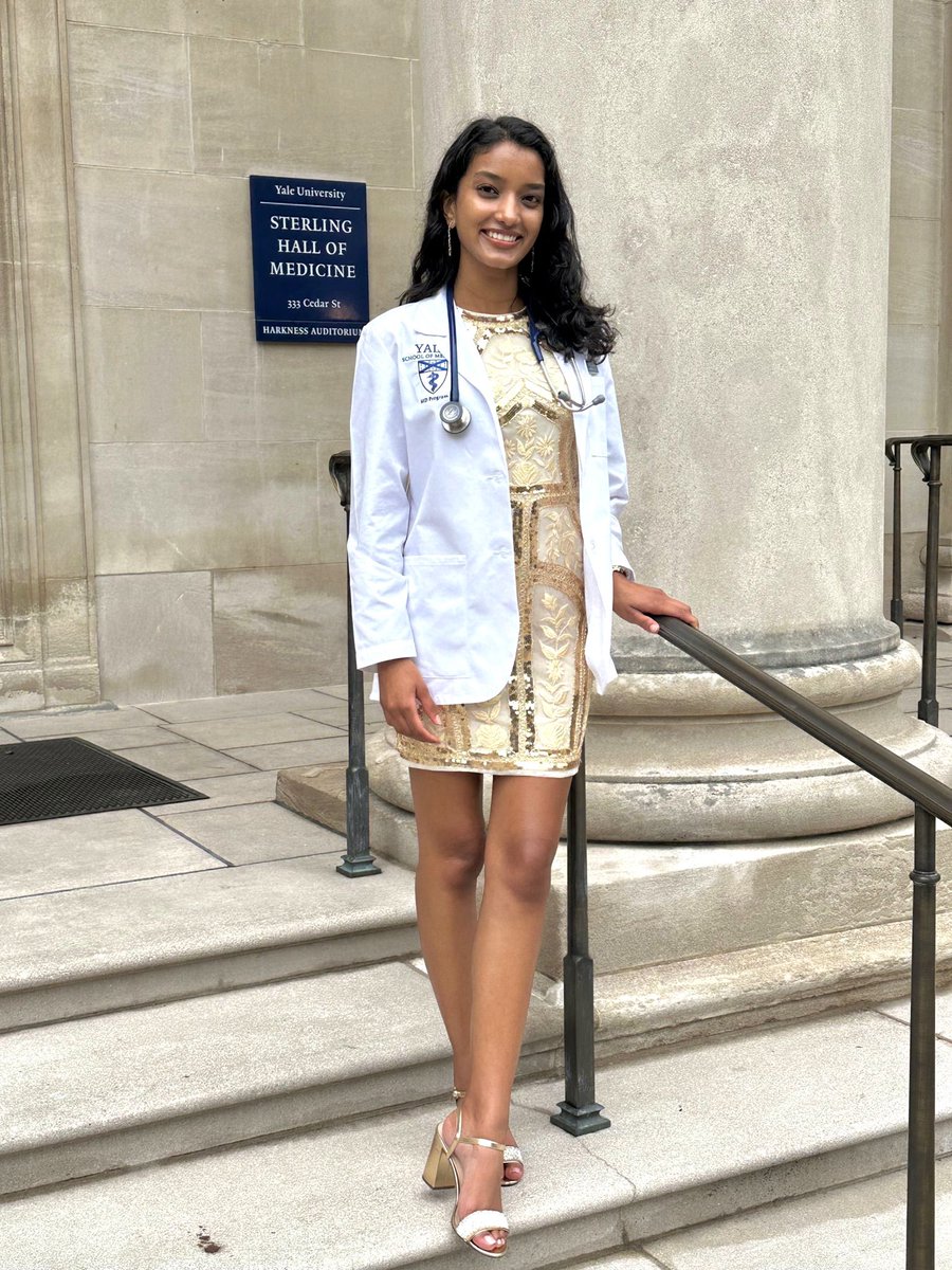 uma_alappan's tweet photo. Hello, everyone! I am happy to announce I will be starting medical school (MD Program) at Yale School of Medicine, Class of 2027.

This white coat ceremony opens the beginning of my new chapter. Thank you to everyone who has supported me throughout my journey to this point. 💙🩺 https://t.co/8XPL7pjt5w