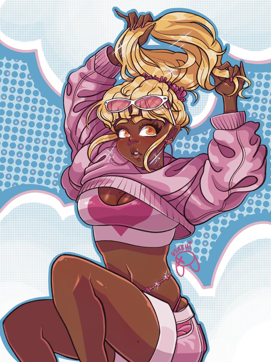 Usachi_242's tweet photo. Hey Barbie!!💕💕🌸🌸☁️☁️

I’ve finally entered my Pinterest pose phase, if you recognize the reference photo comment a “👈🏻👀”

#art #artist #digital #digitalart #procreate #barbie #heybarbie #barbiegirl #blackbarbie https://t.co/Pm1wC4yfRs