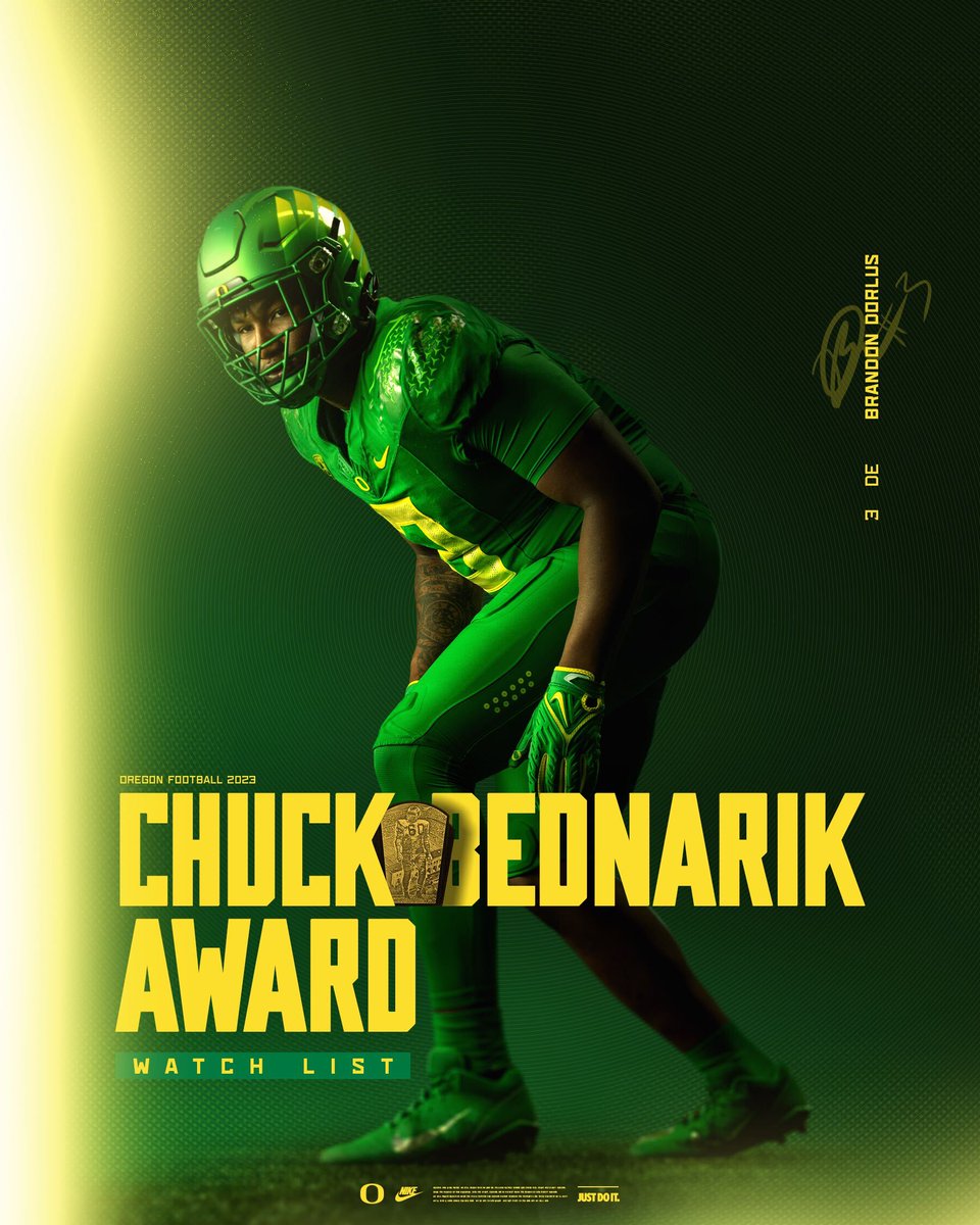 Game wrecker 😤

@brandon_dorlus is on the preseason watch list for the @BednarikAward, given to the best defensive player in college football.

#GoDucks