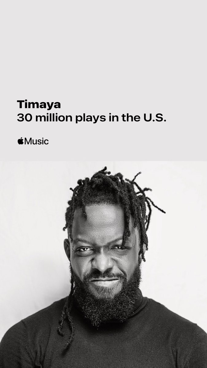 Legendary Nigerian Artiste @timayatimaya has hit a milestone of 30 Million @AppleMusic Streams in the USA 🇺🇸🥶🥳
#ChuloWay