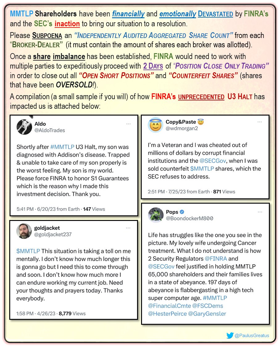PaulusGreatus's tweet photo. U.S. House of Representatives – MMTLP Stories (7 of 9)
#MMTLP @RepRalphNorman @EleanorNorton @ZachNunn @JayObernolte @RepAOC @RepOgles @Ilhan @RepBurgessOwens @FrankPallone @USRepGaryPalmer @RepJimmyPanetta @RepChrisPappas @BillPascrell @DonaldPayneJr @SpeakerPelosi @Rep_Peltola @RepGregPence @RepScottPerry @RepScottPeters @RepPettersen @RepPfluger @RepDeanPhillips @chelliepingree @RepMarkPocan @RepKatiePorter @congbillposey @RepPressley @RepMikeQuigley @repdeliaramirez @RepRaskin @Greschenthaler @RepHalRogers @RepMikeRogersAL @RepJohnRose @RepRosendale @RepDeborahRoss @RepDavidRouzer @RepChipRoy @RepRaulRuizMD @Call_Me_Dutch @RepRutherfordFL @RepPatRyanNY @RepMariaSalazar @RepSalinas @RepLindaSanchez @RepSantosNY03 @RepSarbanes @SteveScaliseGOP @RepMGS @janschakowsky