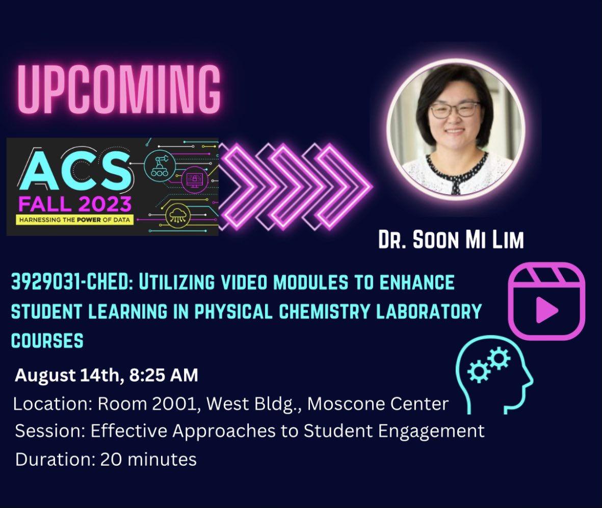 Wooley Research Group (@groupwooley) on Twitter photo A great talk from <a href="/SoonmiLim/">Soon Mi Lim</a> about creating video modules and to demonstrate the technical skills for the physical chemistry lab course!
#ACSFall2023
<a href="/TAMUChemistry/">Chemistry Department</a> <a href="/TAMUArtSci/">Texas A&M Arts & Sciences</a> A great talk from <a href="/SoonmiLim/">Soon Mi Lim</a> about creating video modules and to demonstrate the technical skills for the physical chemistry lab course!
#ACSFall2023
<a href="/TAMUChemistry/">Chemistry Department</a> <a href="/TAMUArtSci/">Texas A&M Arts & Sciences</a>