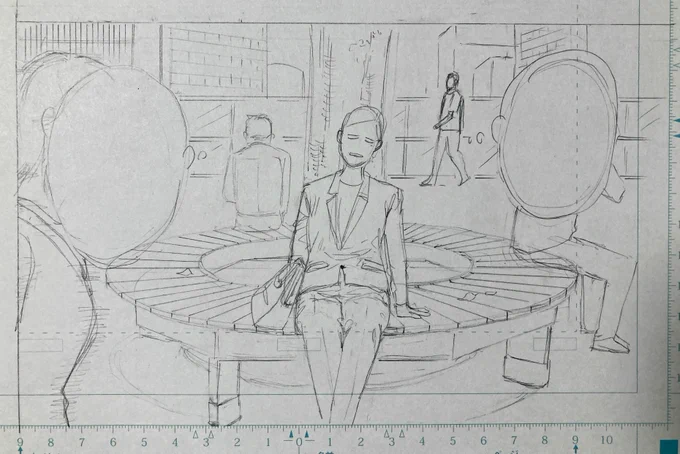 下書き19P  この背景は楽しかった