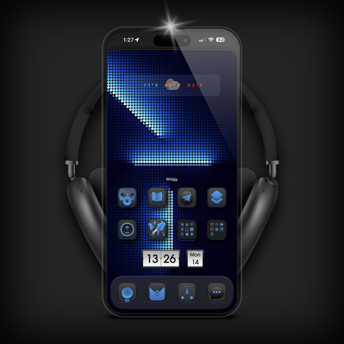 tombowie's tweet photo. #iOS166 #iPhone14PM #NoJailBreak
Icons - #DeadBlue @A7laFe
Overlay - @A7laFe
Widget - me (weather @SeanKly)
HS theme - @daddykool666
Wall - @ArrowWalls
#ShowLive #screenshotSL #SmartWallpaperArt @SeanKly https://t.co/Nb1Tn906ky
