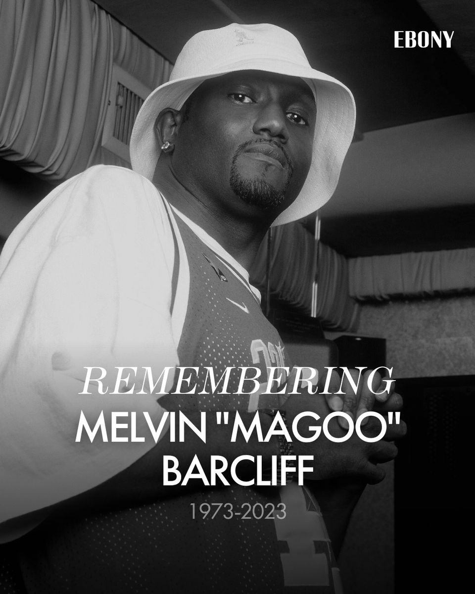 EBONY's tweet photo. EBONY offers our deepest condolences to the family of Melvin "Magoo" Barcliff. Known for being a part of the infamous Timbaland and Magoo duo &amp; creating hits like "Up Jumps Da' Boogie," the hip-hop icon passed at fifty. May he Rest In Power. 🕊 #EBONYMag
https://t.co/lG6ucLRlzh https://t.co/yWSmqQw2yh