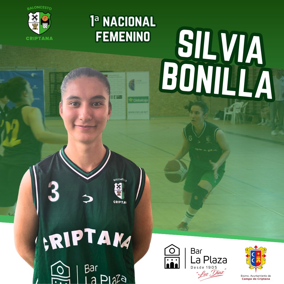 BCriptana's tweet photo. TEMPORADA 23/24 | Silvia comenzará su etapa senior con nosotros.
Silvia fue fundamental en el equipo junior y el senior que conseguía el ascenso.
Formada en las categorías del CB Socuéllamos y EB Criptana, Silvia aportará sacrificio en defensa y verticalidad al aro. https://t.co/T2ZU6IpTP0