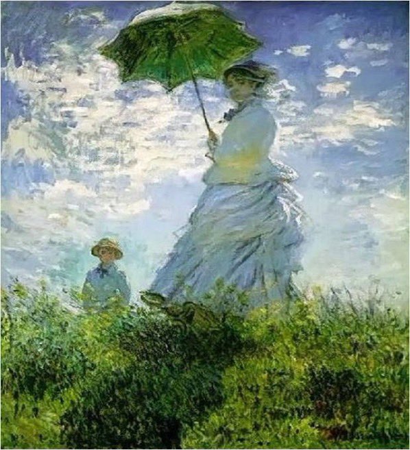 Claude #MONET, 'LA PROMENADE' 1875 #ilovemonet #art #artist #iloveart #light #green #painting #artlovers