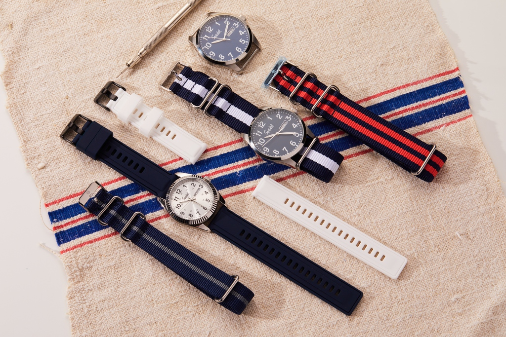 Swap out your watchband with a more casual summer look. Our Nato and Silicone bans are the perfect summer companion for any watch. 🔗 l8r.it/Vy4L ⁠ #Speidel #speidel1904 #speidelwatchbands #WatchBands #Fashion #Style #StyleYourTime #TimepieceUpgrade #Upgrade ⁠