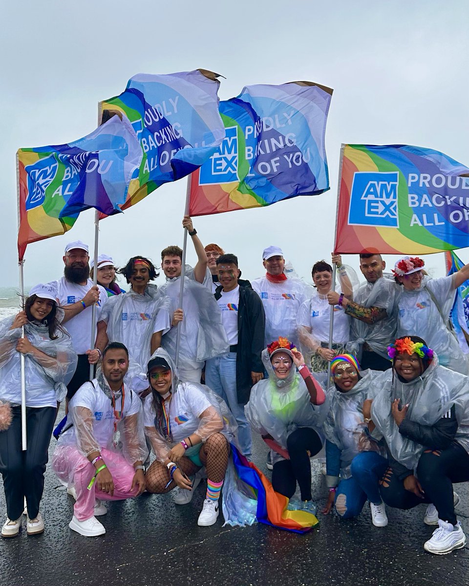 This month, our Amex Pride+ Colleague Network took to the streets of Brighton in celebration of <a href="/PrideBrighton/">Brighton & Hove Pride</a> 🏳️‍🌈🌧️

It was fantastic to see so many happy faces joining us on the ground. Thank you to everyone who walked beside us.

#ProudlyBackingAllOfYou #WithAmex