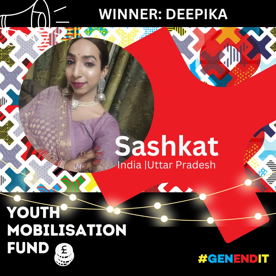 🎉CONGRATULATIONS @DeepikaModanwal 🎉 Announcing our first winner of the #GenEndIt Youth Mobilisation Fund 💷🌟 From @samajikbasera give them a shout out and 💜 We cant wait to see their work in the community unfold. #EndAids2030 #Equalize. #Information4all #CommunityInAction