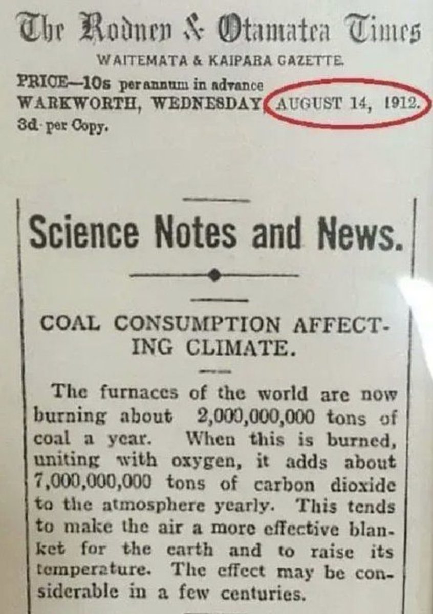 If we would just listen science - this was 111 years ago