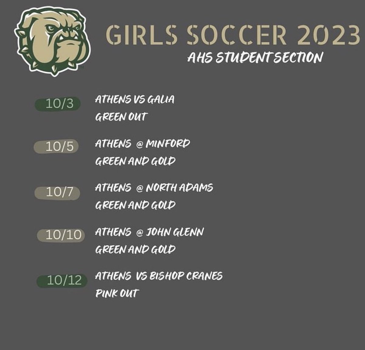 Come watch the Athens Girls Soccer team this fall!!