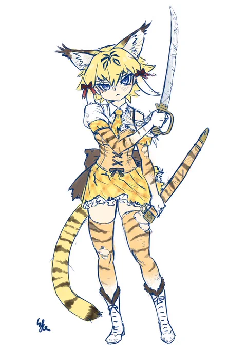 料理に出会う前のサーベルタイガーさん #けものフレンズ