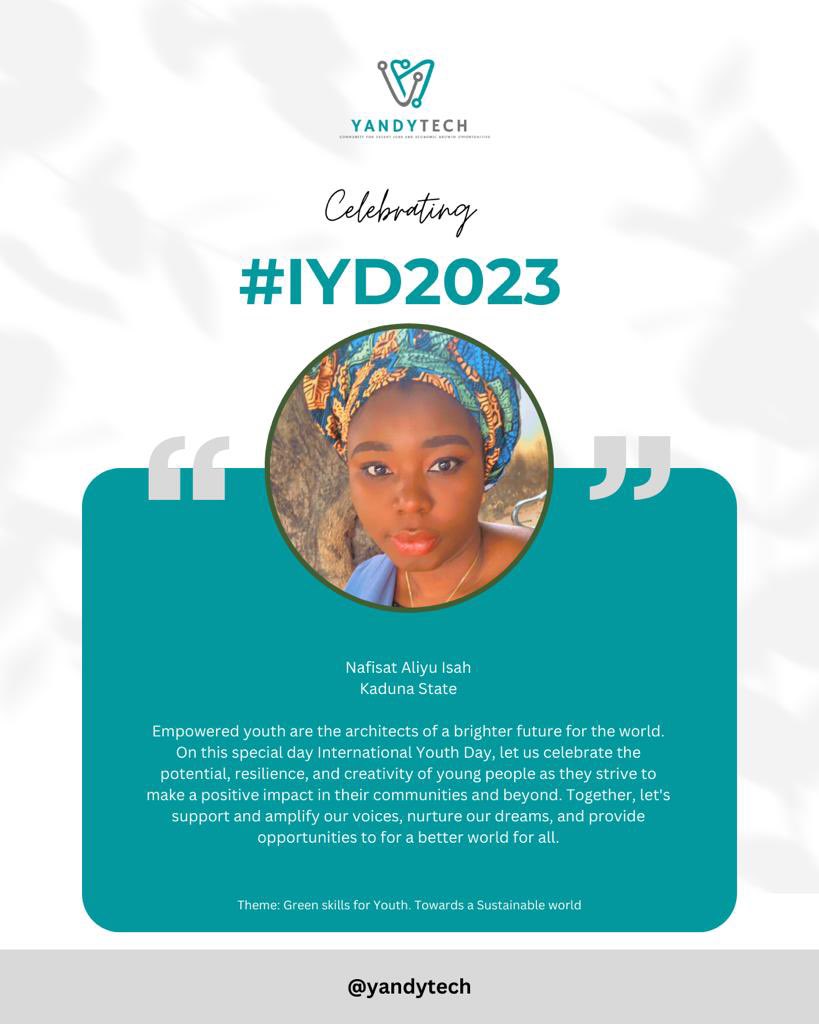 Happy international youth day to all the youths around the global….#IYD23 @YandyTech 
#YouthDay #YouthDay2023