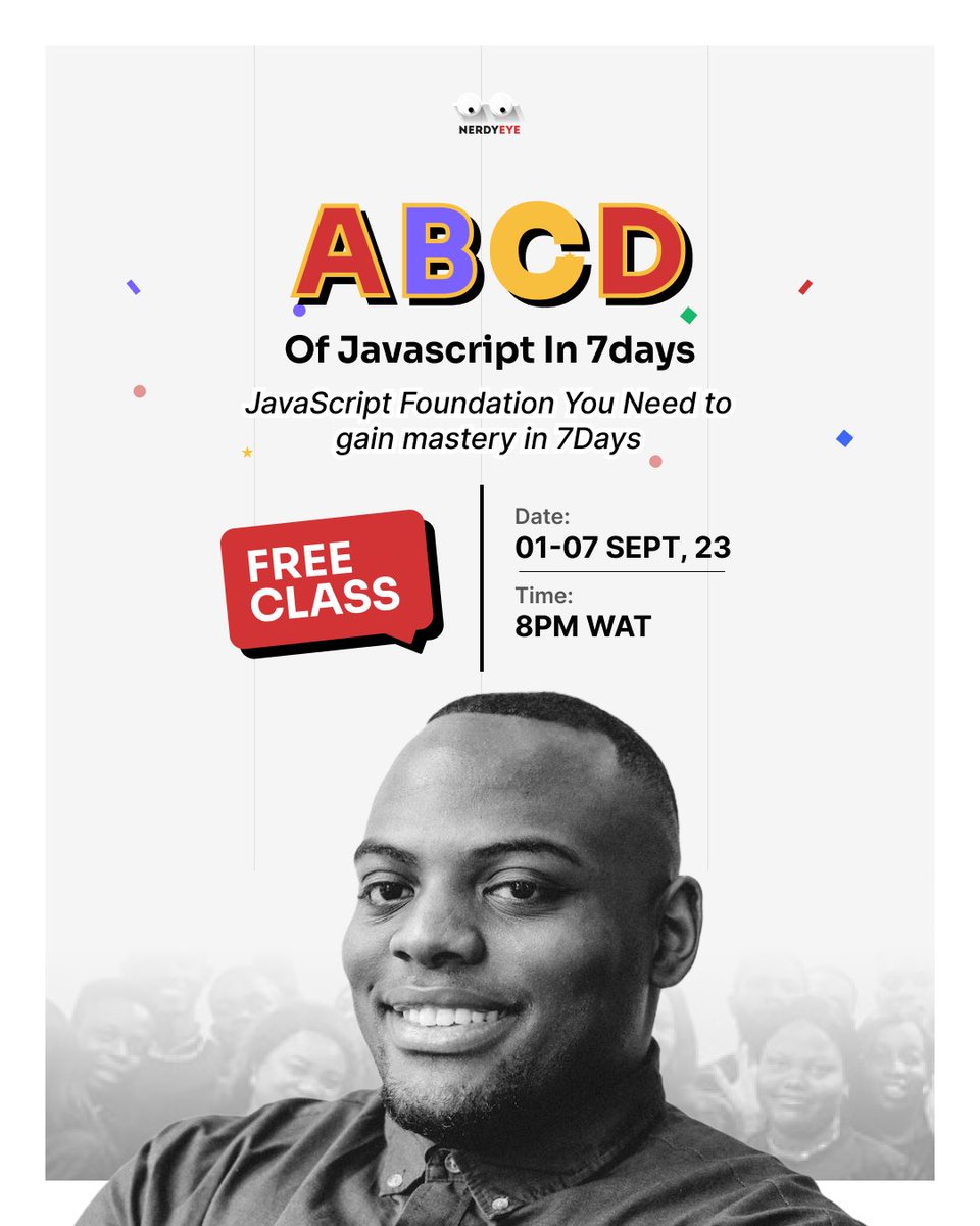 its_samuellinus's tweet photo. People say JavaScript is hard but I want to teach you #JavaScript in 7 Days for free

If you doubt, join the class. 

👉 Retweet 
👉 Follow me @its_samuellinus &amp;
👉 Comment “I’m Interested” to get invite link 😎 https://t.co/C575ORMPnA