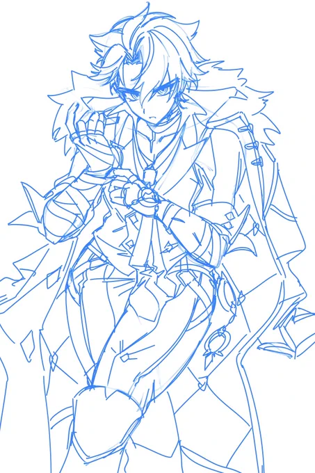 我慢できずに描いてる なんやこの服!!